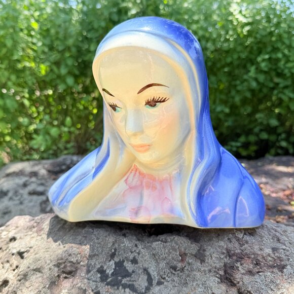 Vintage horton Ceramic Madona/Nun Head vase/planter - Picture 1 of 14